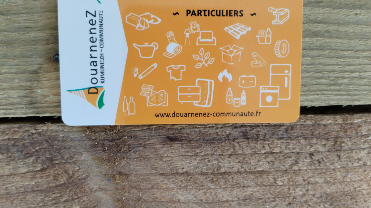 Carte d'accès déchèterie de Lestrivin