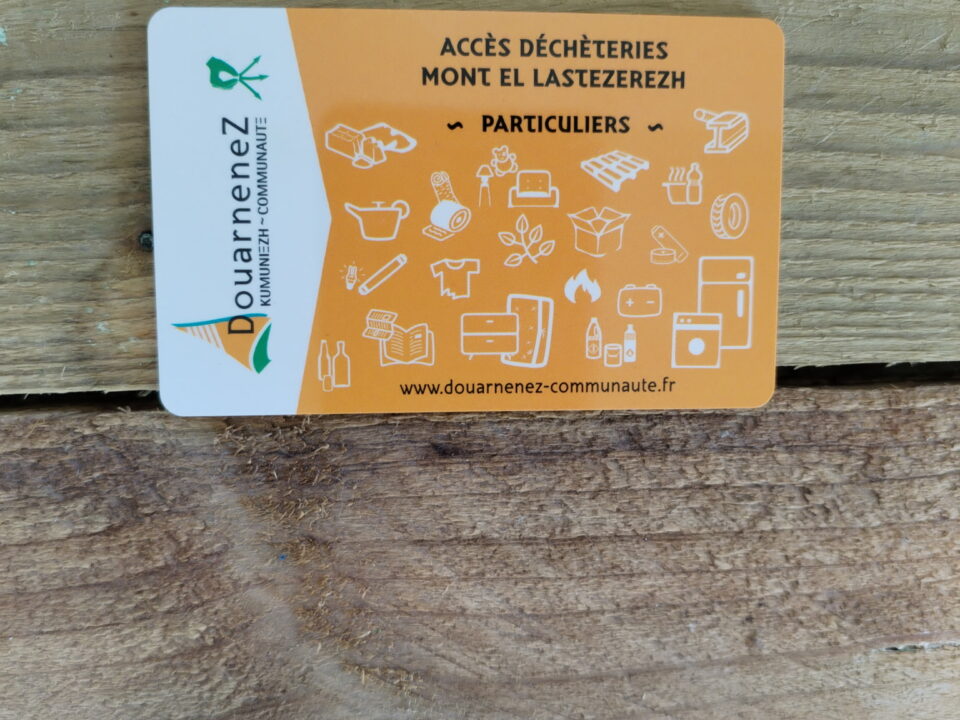 Carte d'accès déchèterie de Lestrivin